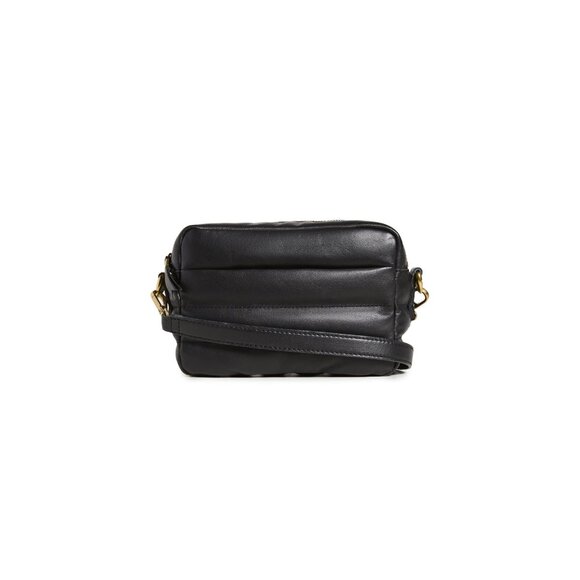 Madewell The Transport Crossbody Camera Bag Puff Edition Leather Black - New - Picture 1 of 5